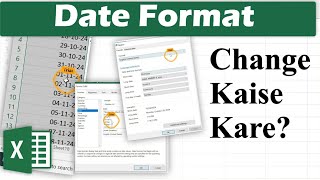 excel me date format kaise change kare amp date format change karne ki setting kha milti hai excel me [upl. by Yeliak]