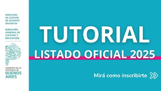 Tutorial para inscribirse al Listado Oficial 2025 [upl. by Chrotoem]