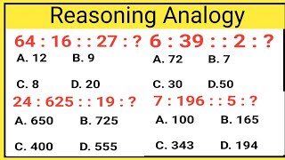 Reasoning number analogy question SSC CGL CHSL UP POLICE MTS Banking Railway amp all Govt Exams [upl. by Debera423]