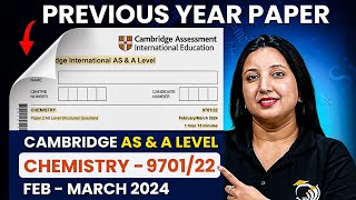 Cambridge AS And A Level Chemistry  CIE AS amp A Level Chemistry 970122FM24  9701 Chemistry [upl. by Sucramat]