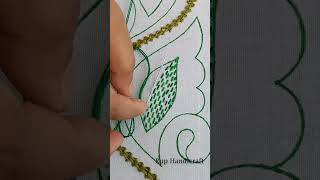 Basic Stitch Tutorial Very Easy Lazy Daisy Stitch Nokshi Katha Hand Embroidery Tutorial shorts [upl. by Renelle]