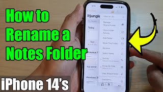 iPhone 1414 Pro Max How to Rename a Notes Folder [upl. by Ogu]