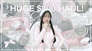 800 HUGE tryon haul 🎀 40 items  Lewkin Jeulia Fancime Taobao amp Temu  jorginakei [upl. by Enirehtahc34]