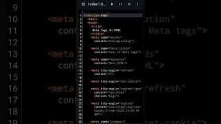 Meta Tags in HTML metatags html beginners coding [upl. by Najib461]