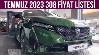 Temmuz 2023 Peugeot 308 Fiyat Listesi Açıklandı [upl. by Ijuy]