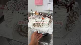 How to make a Yule Log 🎄 cake bakery recipe yulelog bakery [upl. by Shu]