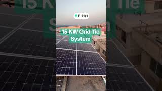 15 KW Grid tie system installed in E11 Islamabadsolarenergy solar solarsystem solarpv [upl. by Quintessa]