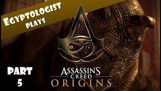 Egyptologist plays ASSASSINS CREED ORIGINS  Part 5 Defeating the Snake to earn a bath towel [upl. by Sallie]