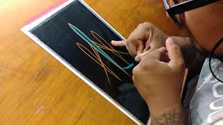 How to Pinstripe Simple Pinstriping Design  11 [upl. by Blanca691]