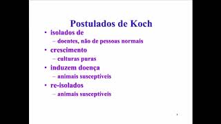 Aprenda Plugado  BACTERIOLOGIA  Aula 09 Slide 5  Postulados de Koch [upl. by Ydollem159]