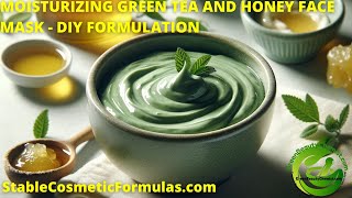 Green Tea And Honey Face Mask Recipe For Glowing Skin Soothing And Moisturizing [upl. by Waite]