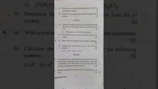 Inorganic chemistry 2nd semester PYQ [upl. by Farrel13]