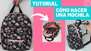 DIY CÓMO HACER UNA MOCHILA FÁCIL  cómo hacer una mochila escolar [upl. by Eeuqram883]