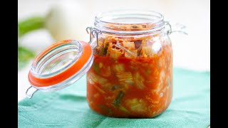 Recipe for Korean kimchi with napa cabbage radish and spices Healthy fermented vegetables kimchi [upl. by Hanad]