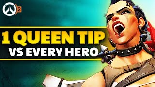 1 JUNKER QUEEN TIP for EVERY HERO  Overwatch 2 [upl. by Mufinella]