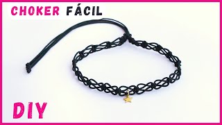 💜 Como hacer collar choker de hilo en macramé  Choker fácil y bonito 😍 [upl. by Alaikim]