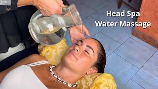 ASMR Relaxing Chinese Headspa Water Massage at Home with Hair Brushing Scalp Massage Head Massage [upl. by Airrat]