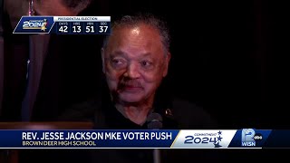 Rev Jesse Jackson encourages young voters to cast ballots [upl. by Asaret]