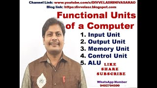 Basic Functional Units of a Computer  Functional Units of Digital System  CO  COA  CA [upl. by Neiv]