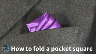 How to fold a pocket square  Spiral fold [upl. by Sikata963]