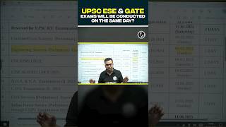 UPSC ESE amp GATE 2025 Exam will conducted on the same day upscese GATE2025 GATEWallah PW [upl. by Asek163]