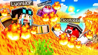 SCAPPIAMO DALLO TSUNAMI DI LAVA SU MINECRAFT [upl. by Christye341]