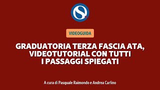 VIDEO TUTORIAL  Terza fascia ATA tutti i passaggi spiegati per primo inserimento e aggiornamento [upl. by Yokoyama813]