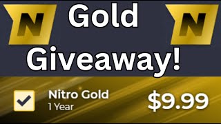 Nitro Type Gold Giveaway  100 Subscribers [upl. by Crescen]