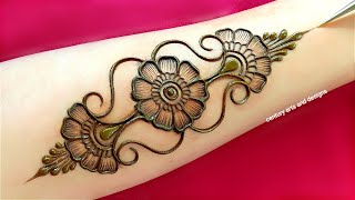 New stylish arabic mehndi design  easy amp simple mehndi design  mehndi design  mehandi  mehndi [upl. by Tacklind]