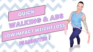 QUICK CARDIO WALKING amp ABS 15 Minute At Home Cardio Workout Joint Health Walking Exercise [upl. by Vil26]