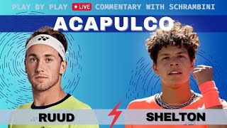 RUUD vs SHELTON I ATP ACAPULCO 2024 Free Live Stream Tennis play by play commentary en vivo [upl. by Jenness396]