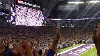 First Viking War Chant at US Bank Stadium [upl. by Ambert]