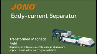 JONO  EddyCurrent Separator working video Aluminium Scrap Separation Plant [upl. by Kwabena]