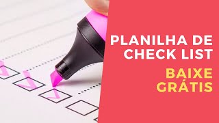 Planilha de Checklist Grátis [upl. by Ylim]