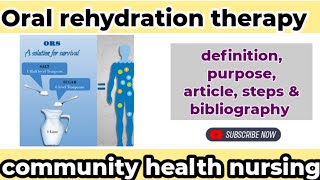 OrsOral rehydration therapyproceduredhyeya nursing [upl. by Lorianne]