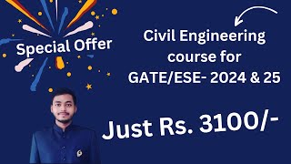 Civil Engineering course for GATEESE 2024 amp 25  Target IES [upl. by Harhay]