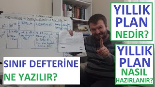 YILLIK PLAN Nedir Nasıl Hazırlanır Sınıf Defterine Ne Yazılır [upl. by Sonnnie785]