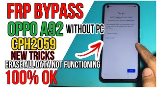 Oppo A92 CPH2059 FRP bypass Without PC 100 working Android 11 [upl. by Etnohs]