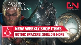 AC Valhalla NEW Weekly Items  Sleipnir Shield Gothic Bracers Mount Skin amp More [upl. by Faunie]