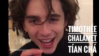 Timothée Chalamet pronounces his name in English French and Chinese by IG tchalametcn [upl. by Ylenaj]