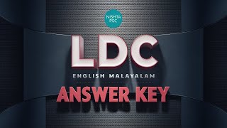 ഇന്ന് നടന്ന കൊല്ലം കണ്ണൂർ LDC ANSWERKEY🔥ENGLISHampMALAYALAMNISHTA PSC ldcanswerkey [upl. by Dumond]