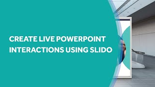 Create live Powerpoint interactions using Slido [upl. by Asaret677]