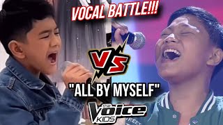 Jan Hebron Ecal vs Jireh Sepnio VOCAL BATTLE on “All By Myself” The Voice Kids PH 2024  Stellbound [upl. by Animas]