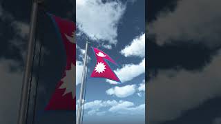 Nepal flag 🇳🇵 [upl. by Atirrehs]