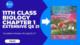 11th Class Biology Chapter 1 Exercise Solution for Extensive Question 21 [upl. by Irab]