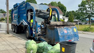 Republic Service’s Garbage Trucks Packing Heavy Summer Trash [upl. by Krause]