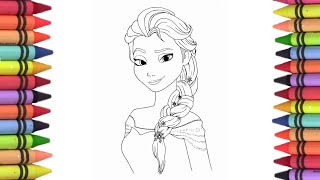 Elsa Frozen Princess drawing Disney princess elsa anna Elsa Anna movie in Hindi [upl. by Gamali]