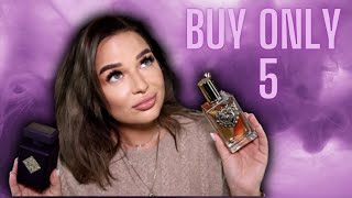 BUY THESE 5 SCENTS amp YOURE SET FOR LIFE ONLY 5 PERFUMES YOU NEED  PERFUME REVIEW  Paulina Schar [upl. by Adnaluy]