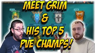 Meet the Reaper Grim and His Top 5 PVE Champions  Raid Shadow Legends [upl. by Anaicul992]