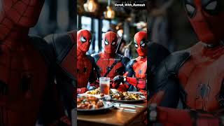 All Spiderman together😇♥️spiderman deadpool marvel shorts trending youtube subscribe short [upl. by Calandria441]